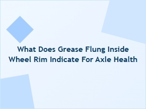 Grease in the Rim Points to Axle Seal Failure